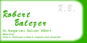 robert balczer business card