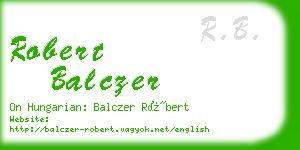 robert balczer business card